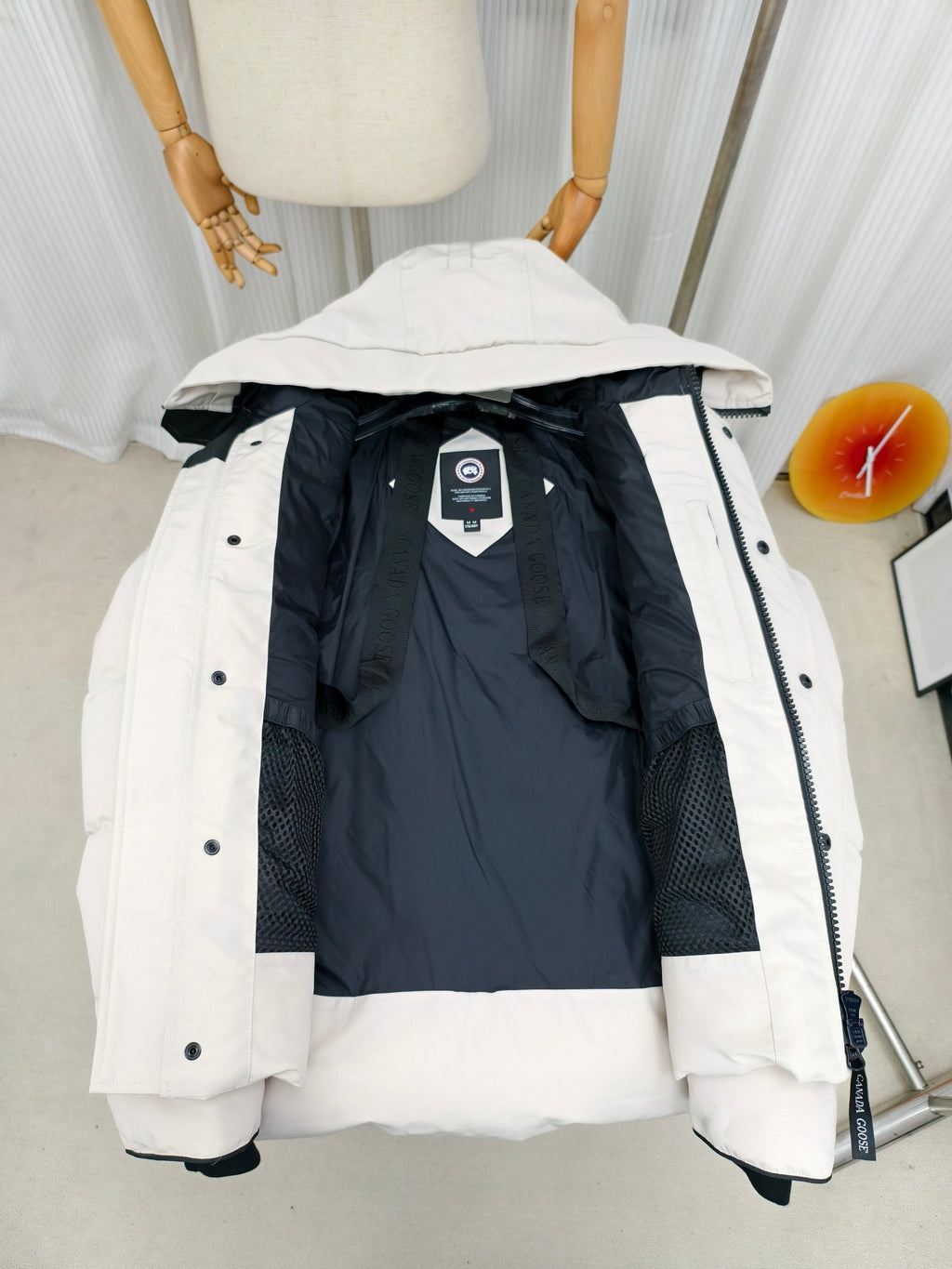 Canada Goose White Oversized Expedition Puffer Jacket