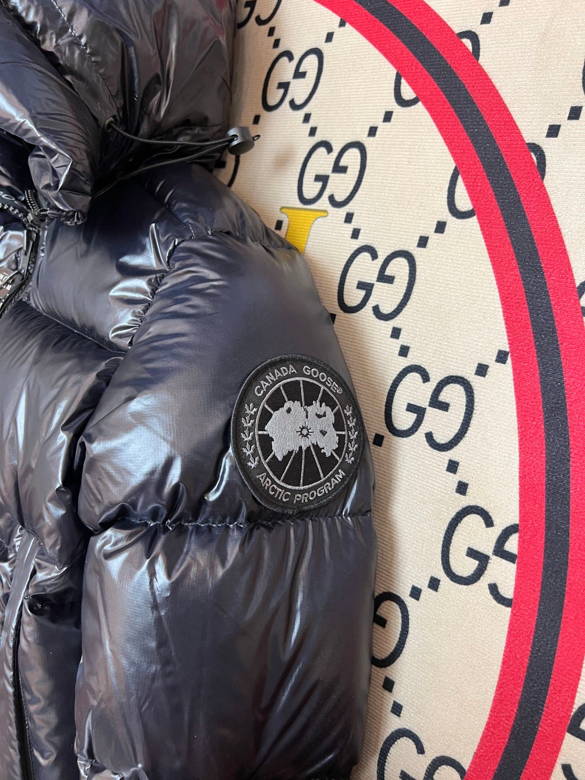 Canada Goose Black Glossy Puffer Jacket
