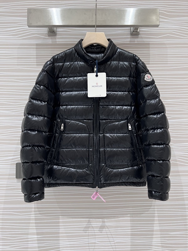 Moncler Black Glossy Slim Down Jacket