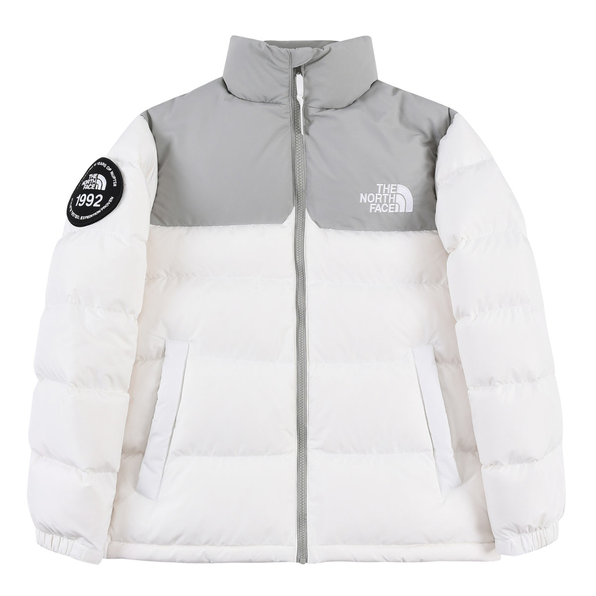The North Face White Grey Nuptse 1992 Anniversary Down Jacket