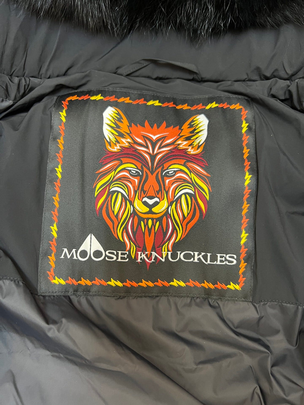 Moose Knuckles Black Ballistic Parka Black Fur Badge Edition