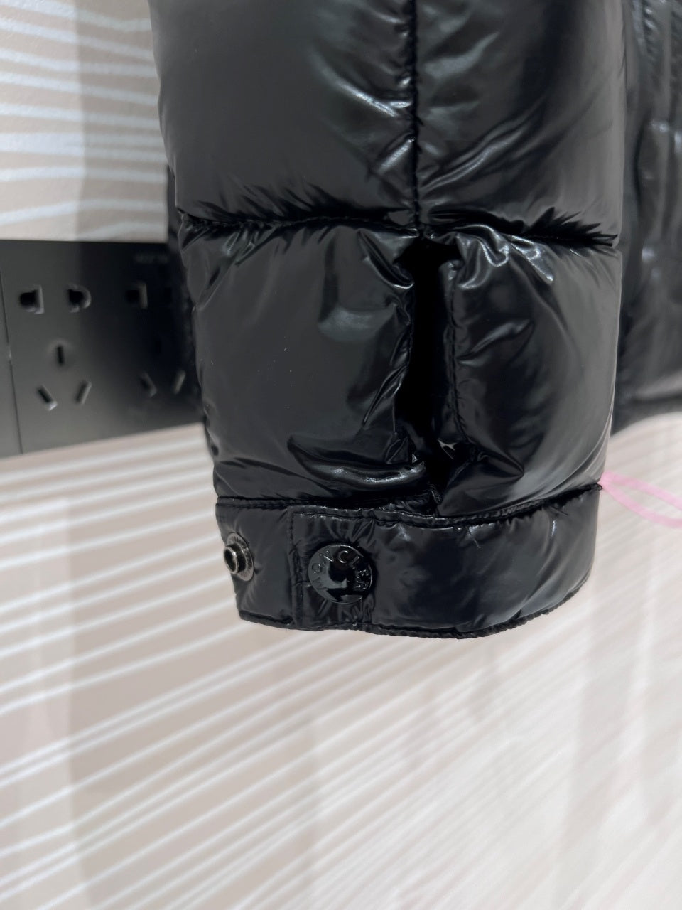 Moncler Black Glossy Slim Down Jacket