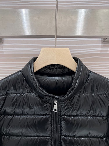 Moncler Black Glossy Slim Down Jacket