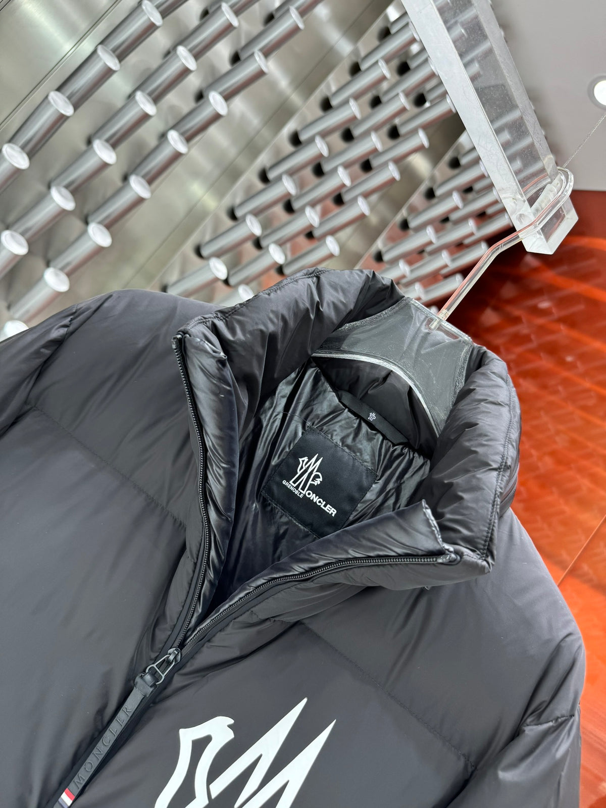 Moncler Grenoble Black #Moncler Mirror Print Down Jacket