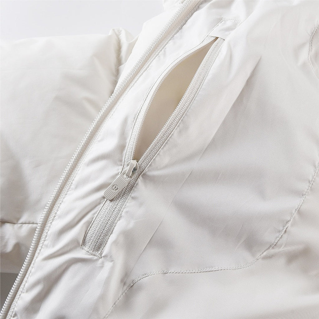 Lululemon White Quilted Down Puffer Jacket