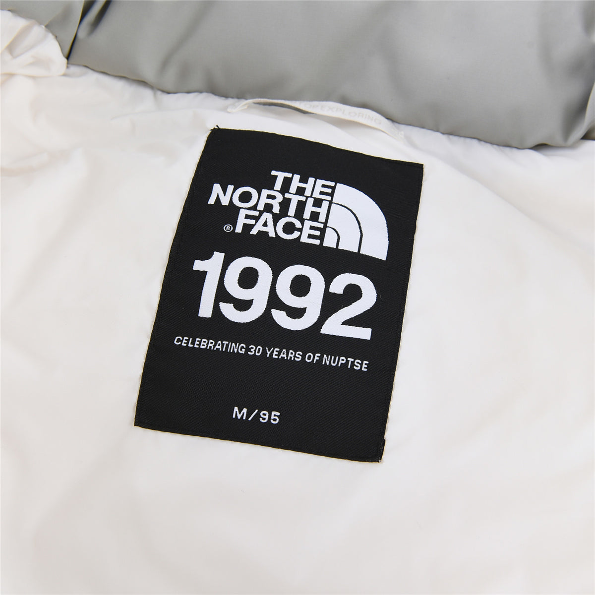 The North Face White Grey Nuptse 1992 Anniversary Down Jacket