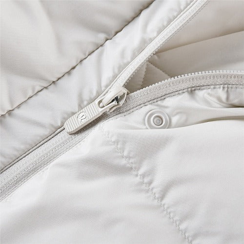 Lululemon White Quilted Down Puffer Jacket