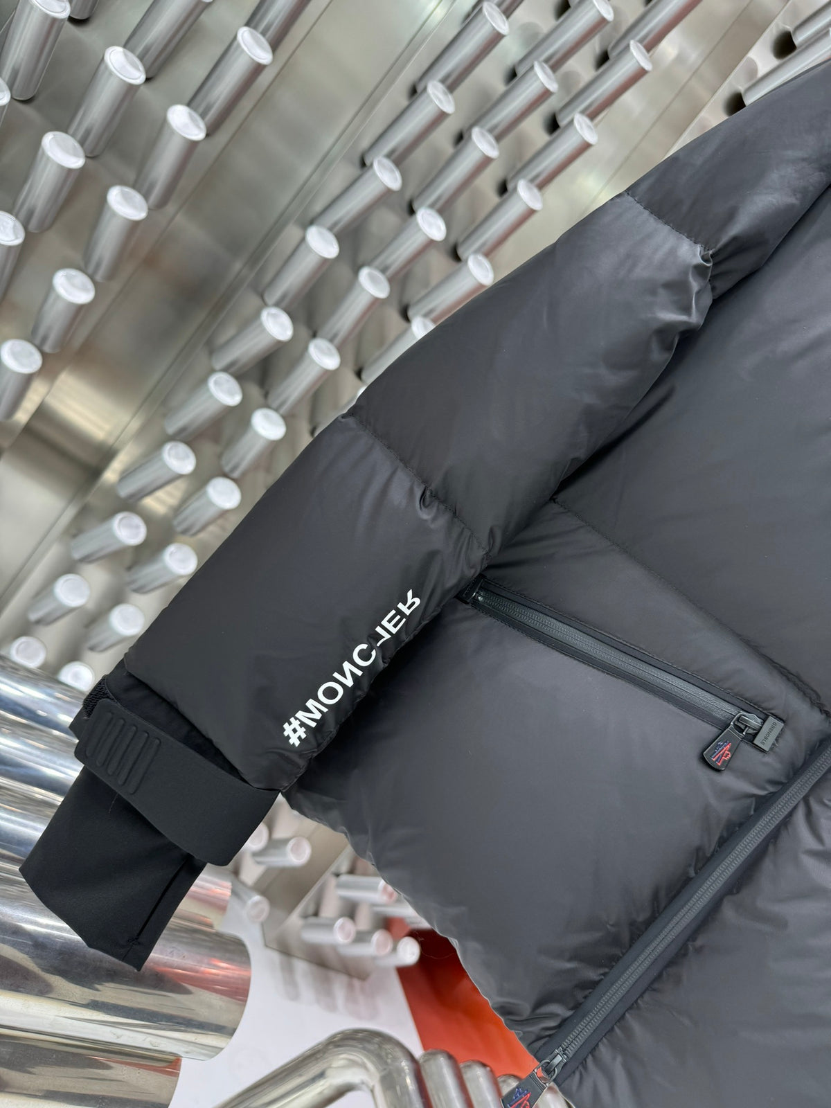 Moncler Grenoble Black #Moncler Mirror Print Down Jacket