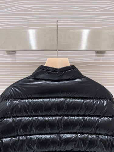 Moncler Black Glossy Slim Down Jacket