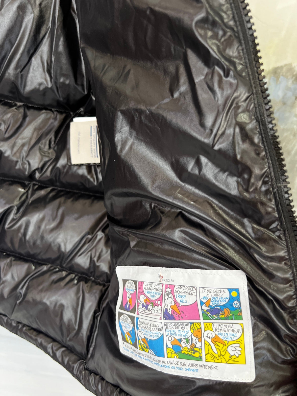 Moncler Black Glossy Oversized Hooded Down Jacket