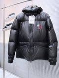 Moncler Black Back Logo Hooded Down Jacket