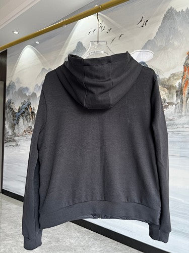 Moncler Charcoal Hybrid Knit Band Down Jacket