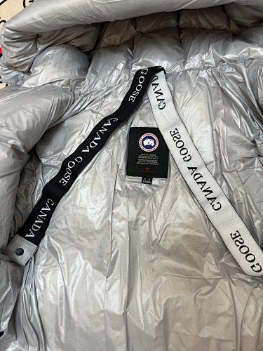 Canada Goose Silver Glossy Puffer Jacket