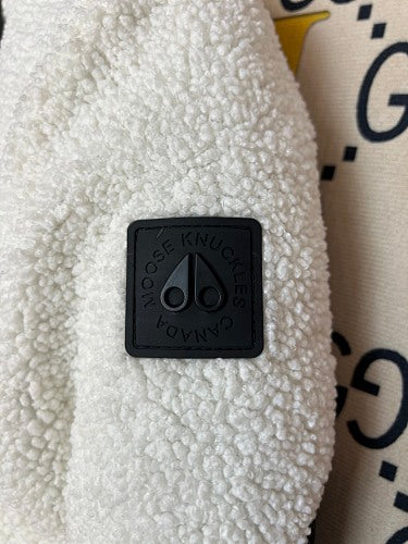 Moose Knuckles White Sherpa Hoodie