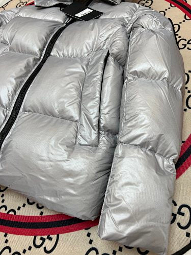 Canada Goose Silver Glossy Puffer Jacket