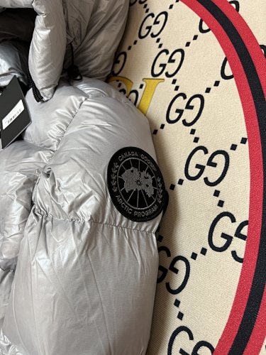 Canada Goose Silver Glossy Puffer Jacket