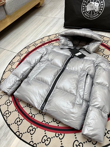 Canada Goose Silver Glossy Puffer Jacket