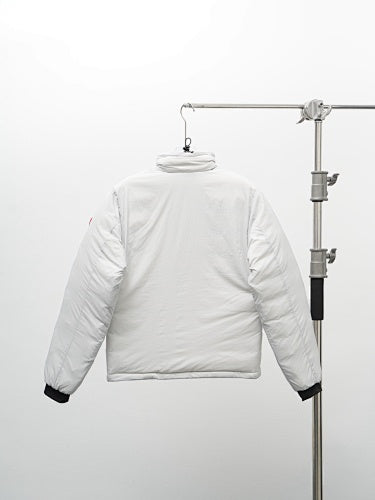 Canada Goose White Matte Short Puffer Jacket