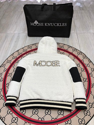 Moose Knuckles White Sherpa Hoodie