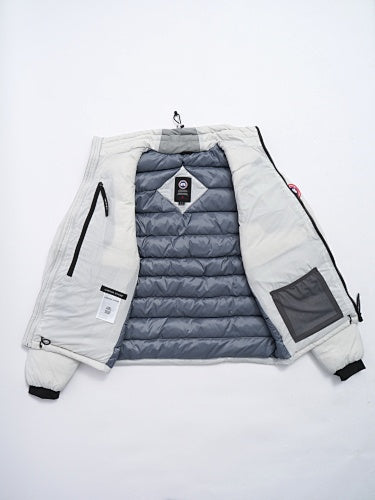 Canada Goose White Matte Short Puffer Jacket