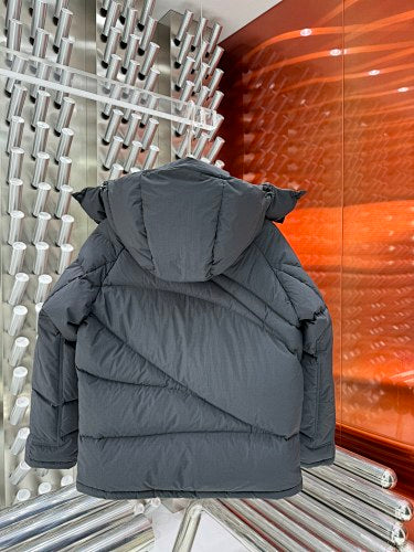 Moncler Navy Matte Hooded Down Puffer Jacket