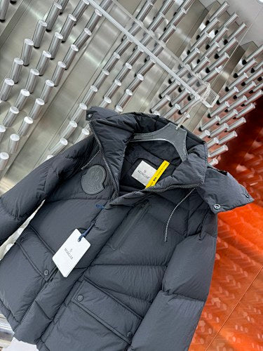 Moncler Navy Matte Hooded Down Puffer Jacket