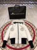 Moose Knuckles White Ballistic Parka White Fur Trim