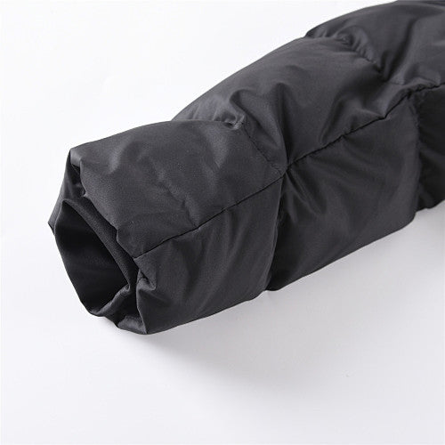 Lululemon Black Cropped Hooded Puffer Jacket