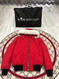 Moose Knuckles Red 3Q Parka White Fur Trim