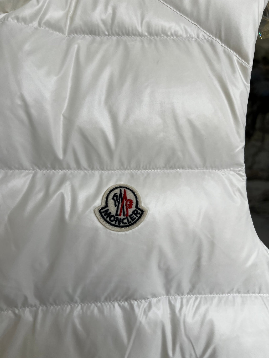 Moncler White Down Vest
