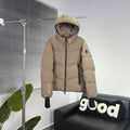 Day-Namic Khaki Diagonal Baffle Hooded Down Jacket