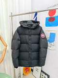 Canada Goose Black Matte Oversized Hooded Puffer Jacket