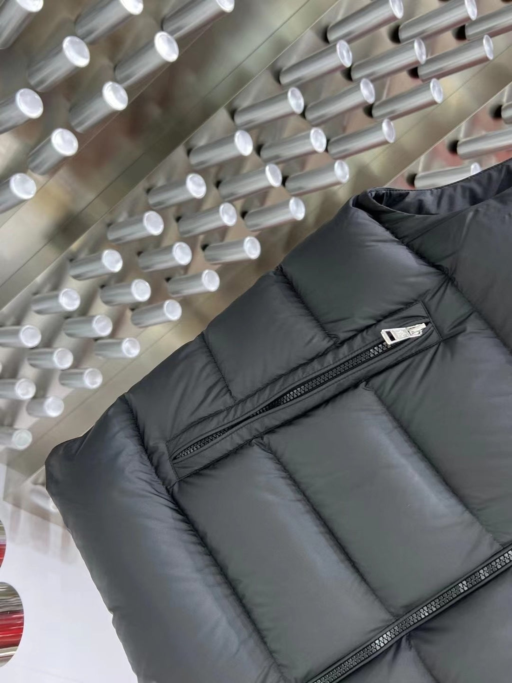 Moncler Dark Grey Hooded Down Vest