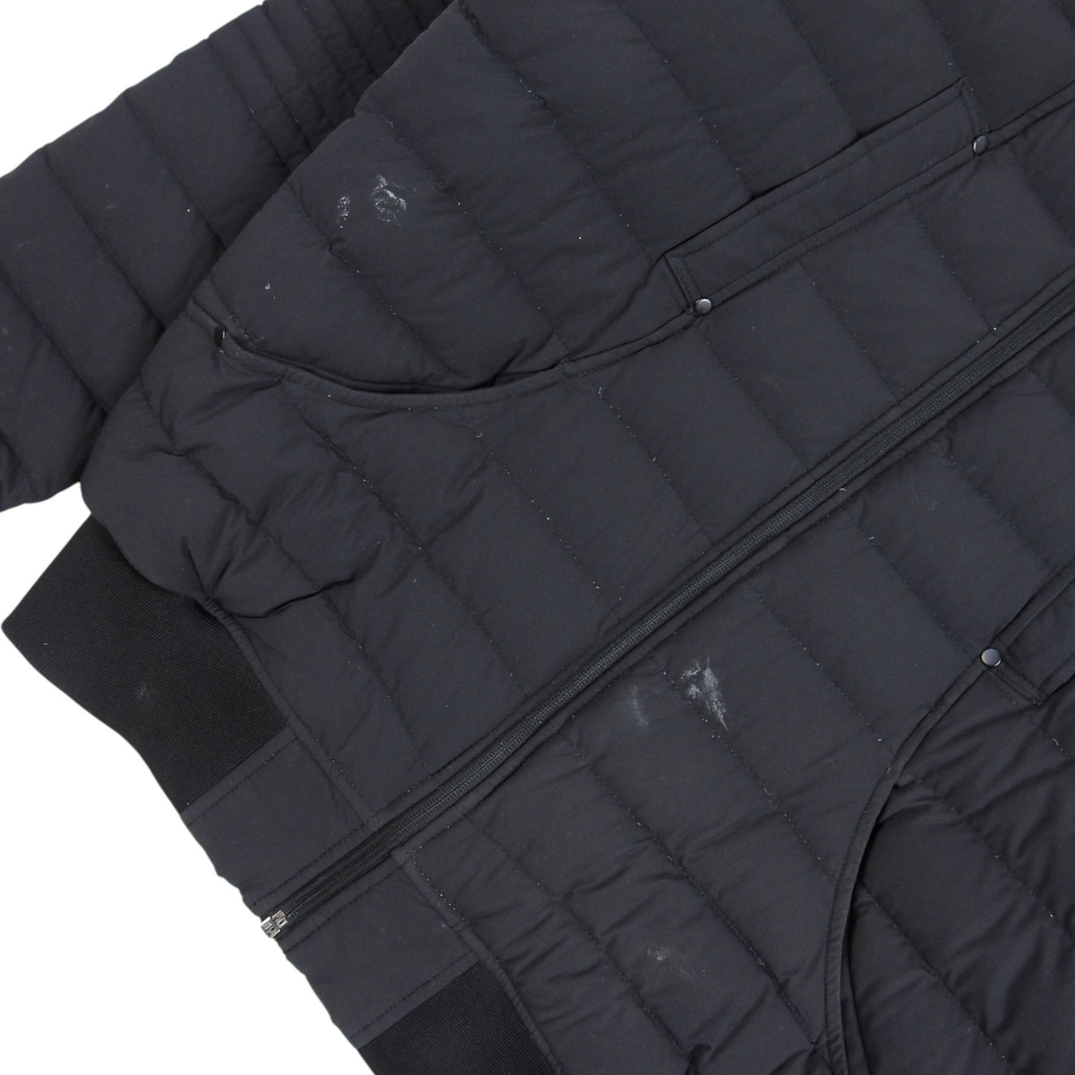 Moncler Navy Quilted Bomber Down Jacket