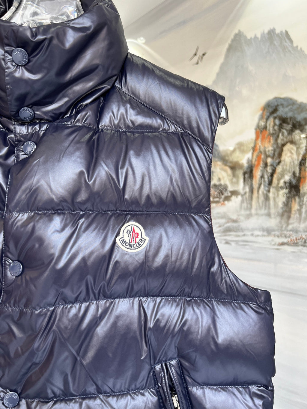 Moncler Navy Down Vest