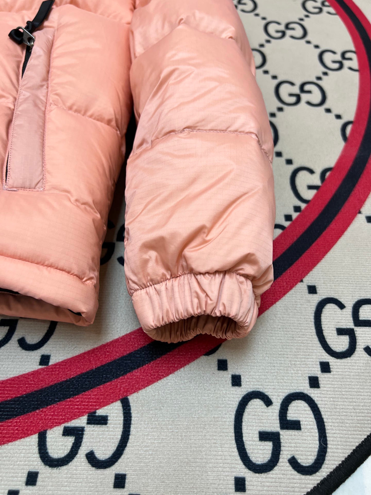 The North Face Pink Nuptse 700-Fill Down Jacket Black Colorblock