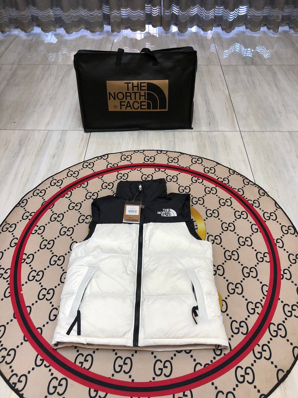 The North Face White 700 Down Vest