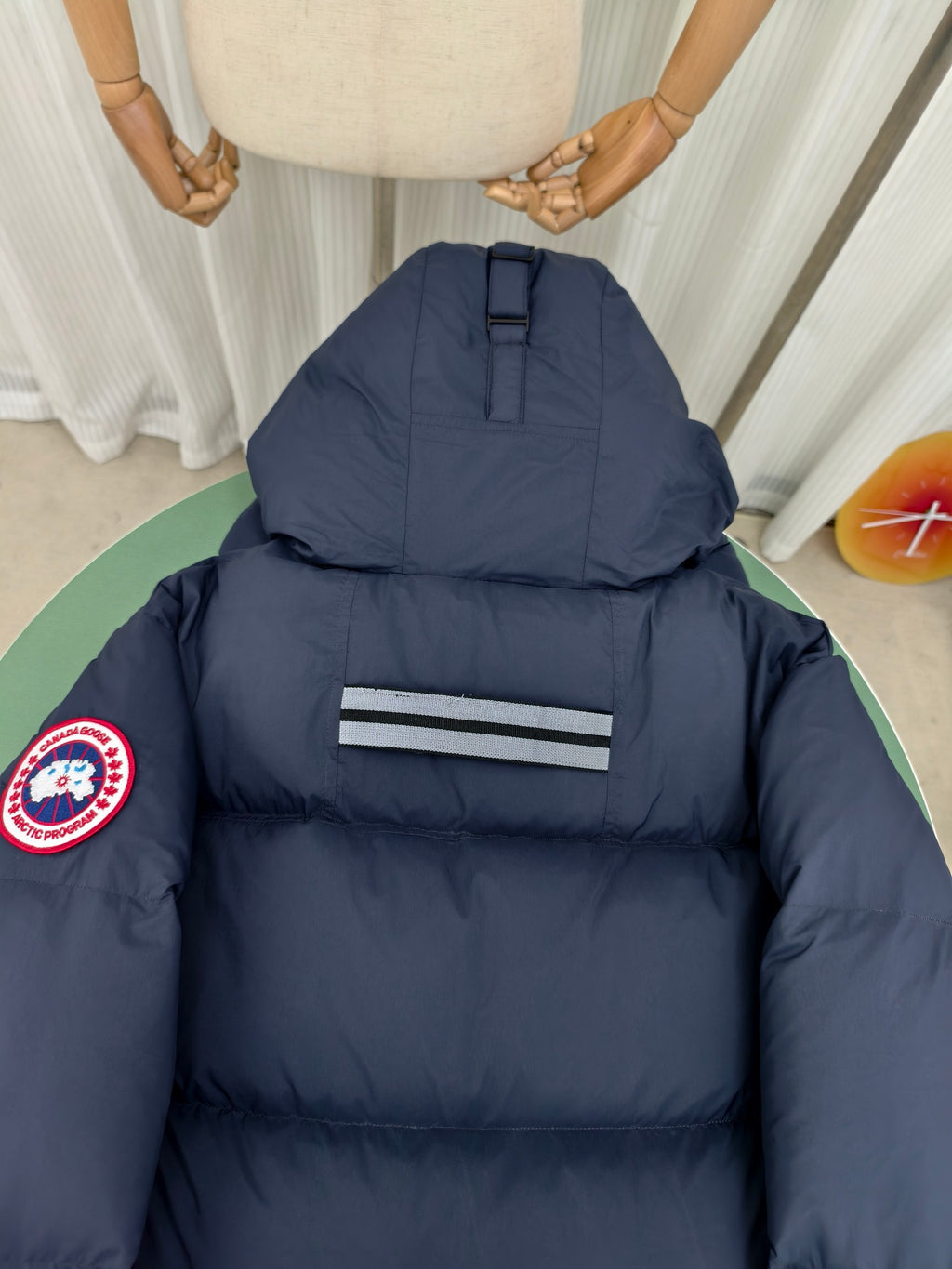 Canada Goose Navy Hooded Quilted Puffer Jacket