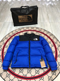 The North Face Blue Nuptse 700-Fill Down Jacket Black Colorblock