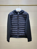 Moncler Black Hybrid Down Hoodie Jacket