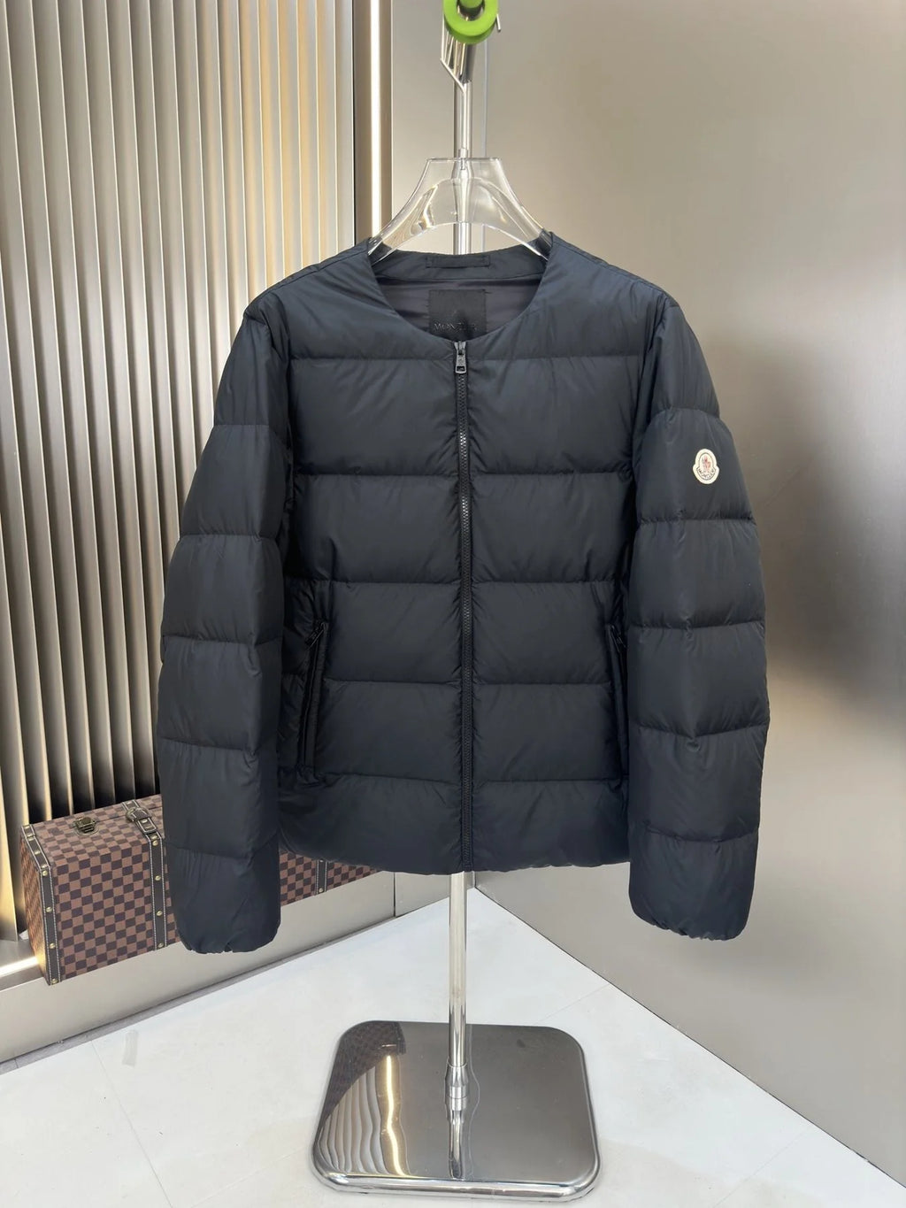 Moncler Black Collarless Down Inner Jacket