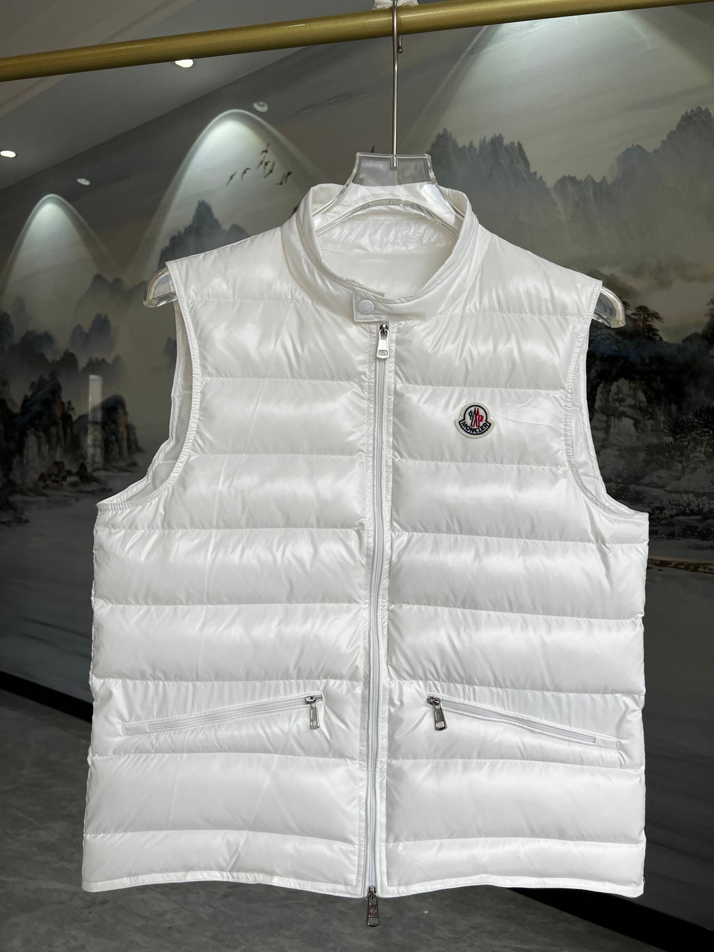 Moncler White Down Vest