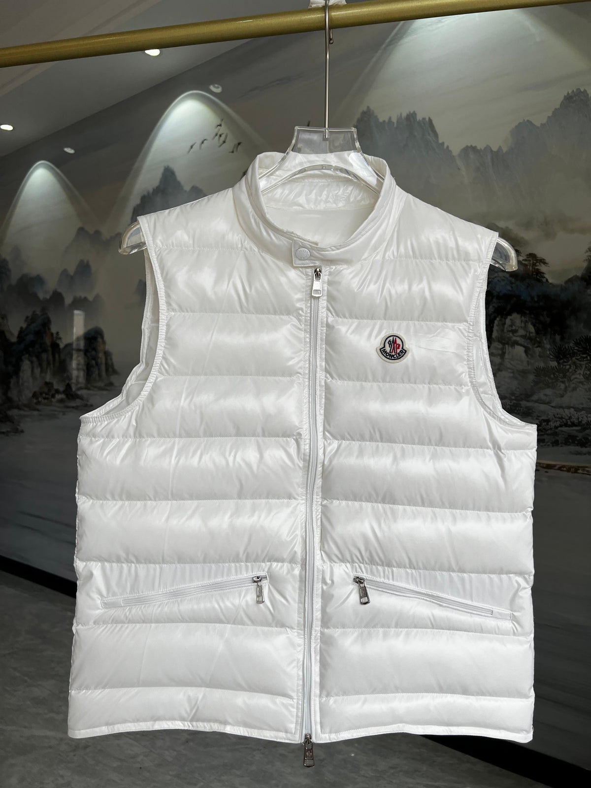 Moncler White Down Vest
