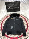 Moose Knuckles Black Ballistic Parka Black Fur Badge Edition
