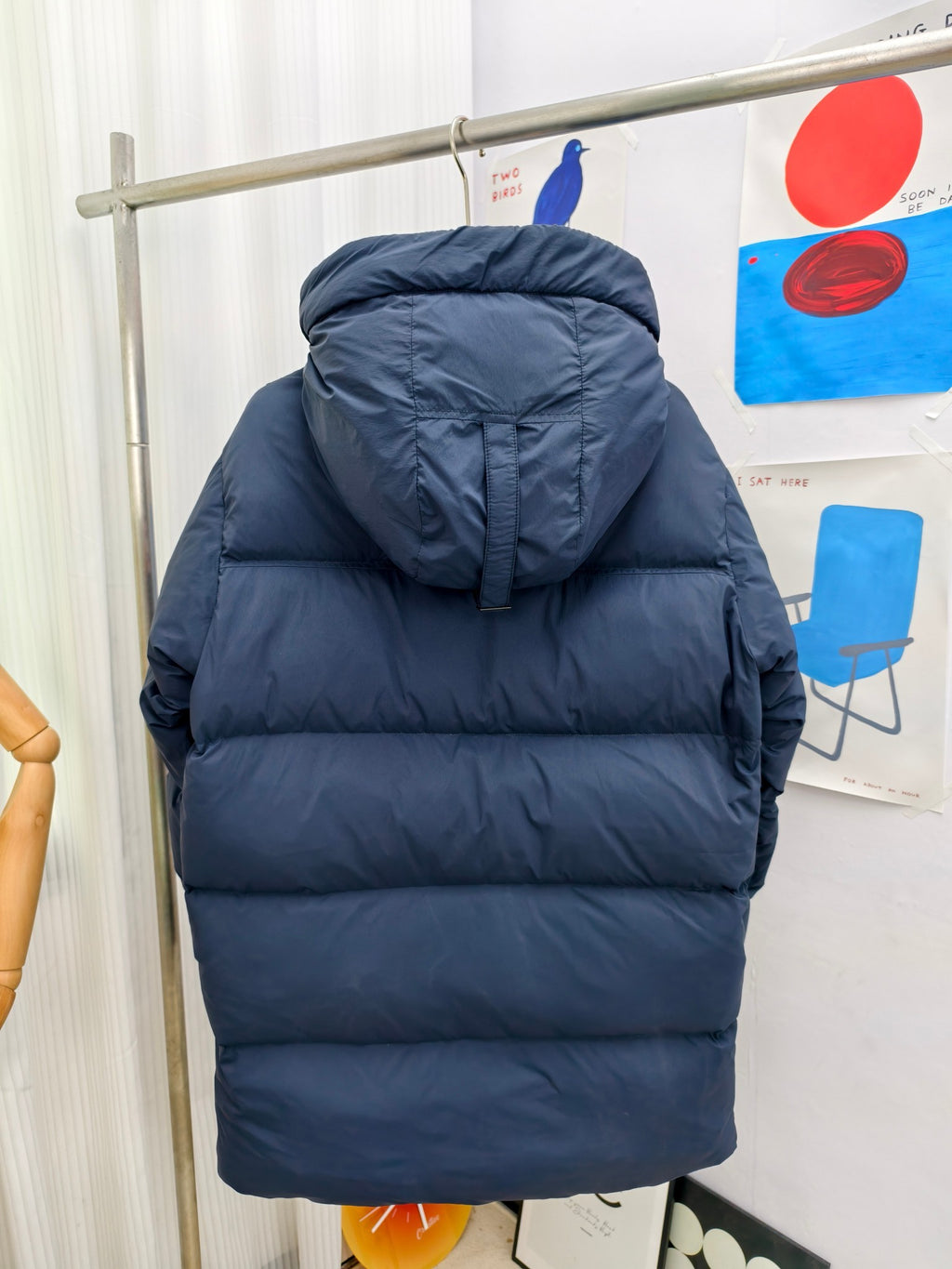Canada Goose Navy Hooded Quilted Puffer Jacket