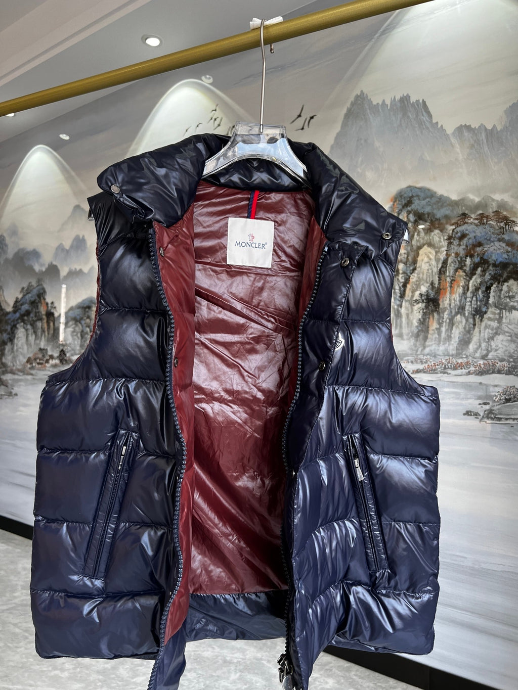 Moncler Navy Down Vest