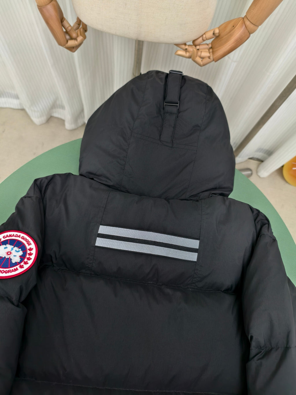 Canada Goose Black Matte Oversized Hooded Puffer Jacket