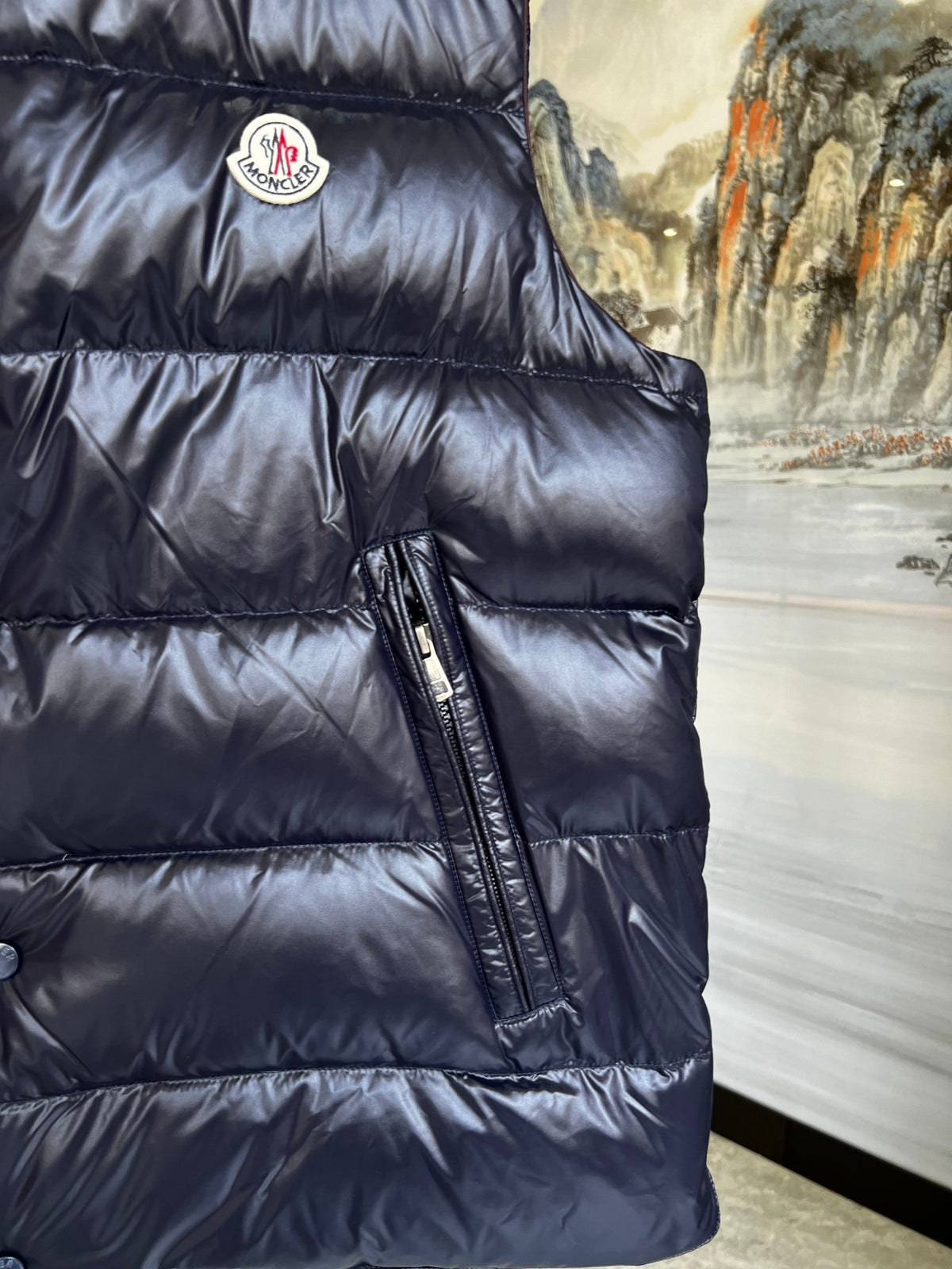 Moncler Navy Down Vest