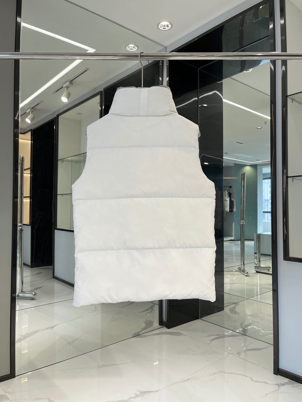 Moncler White Down Vest