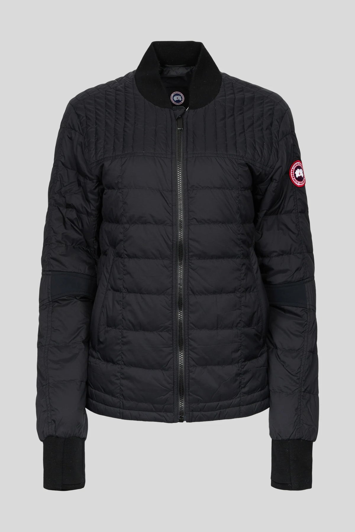 Canada Goose Black Slim Quilted Bomber Jacket
